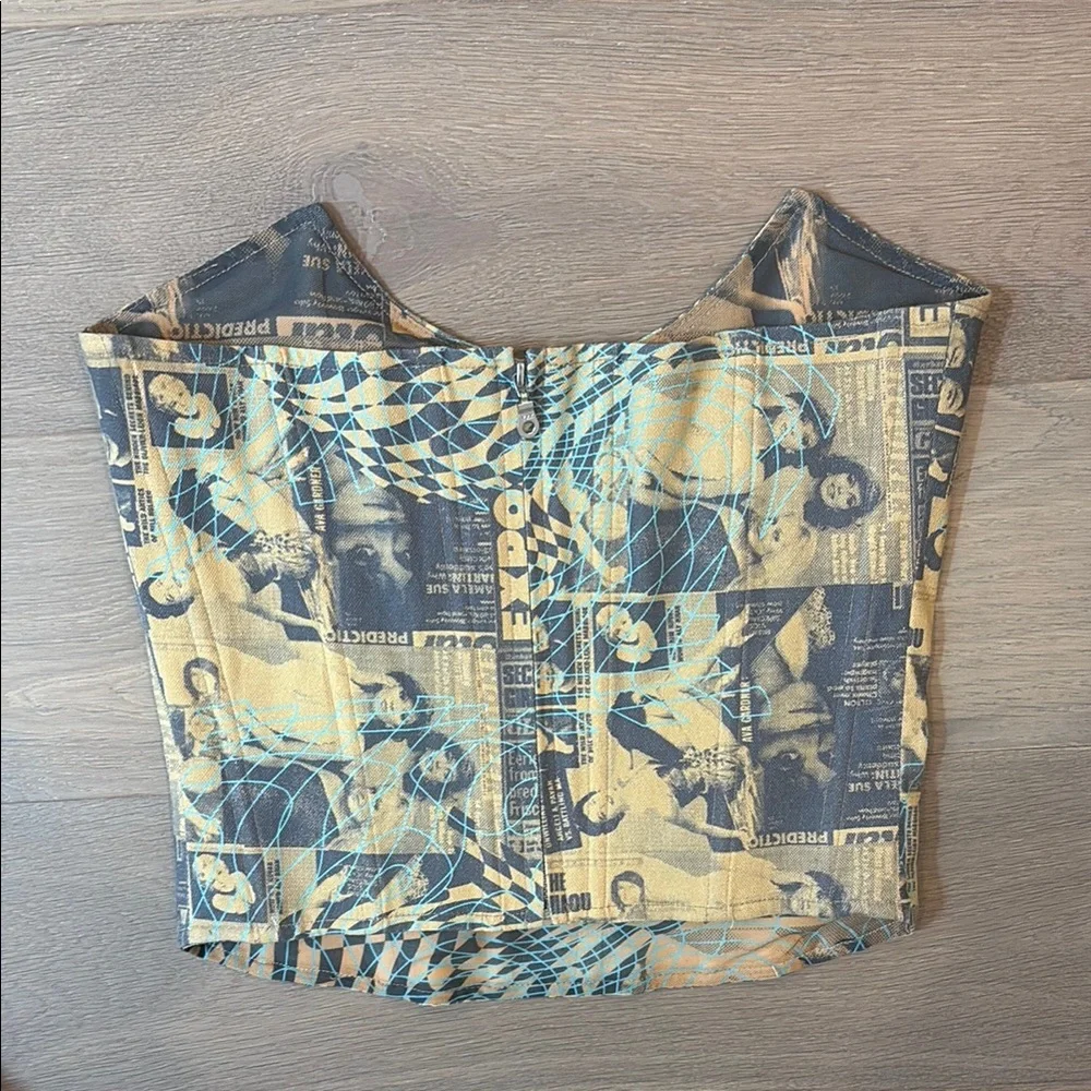 Miaou Leia Corset Top in Wanted, Size XS - Picture 7 of 7